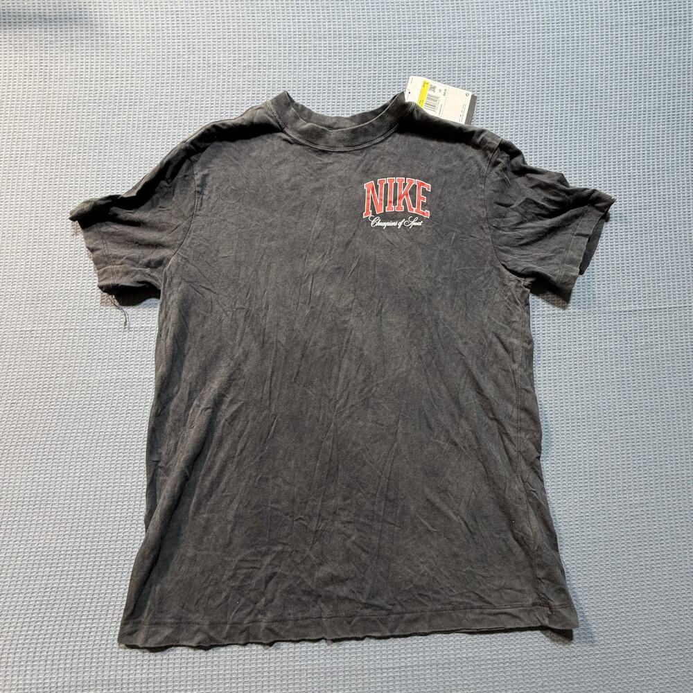 NIKE‎ SWOOSH Women Sz S Black Tee  Brand New